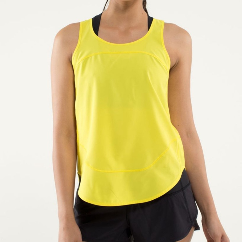 EUC Lululemon Women’s Running Top: Featherweight Singlet in Sizzle - Picture 1 of 8